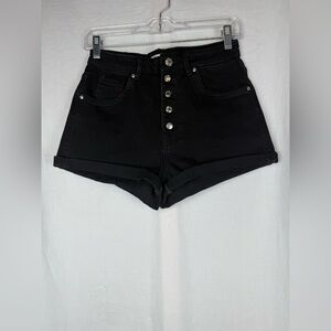 Zara Black High Waist Women's Shorts